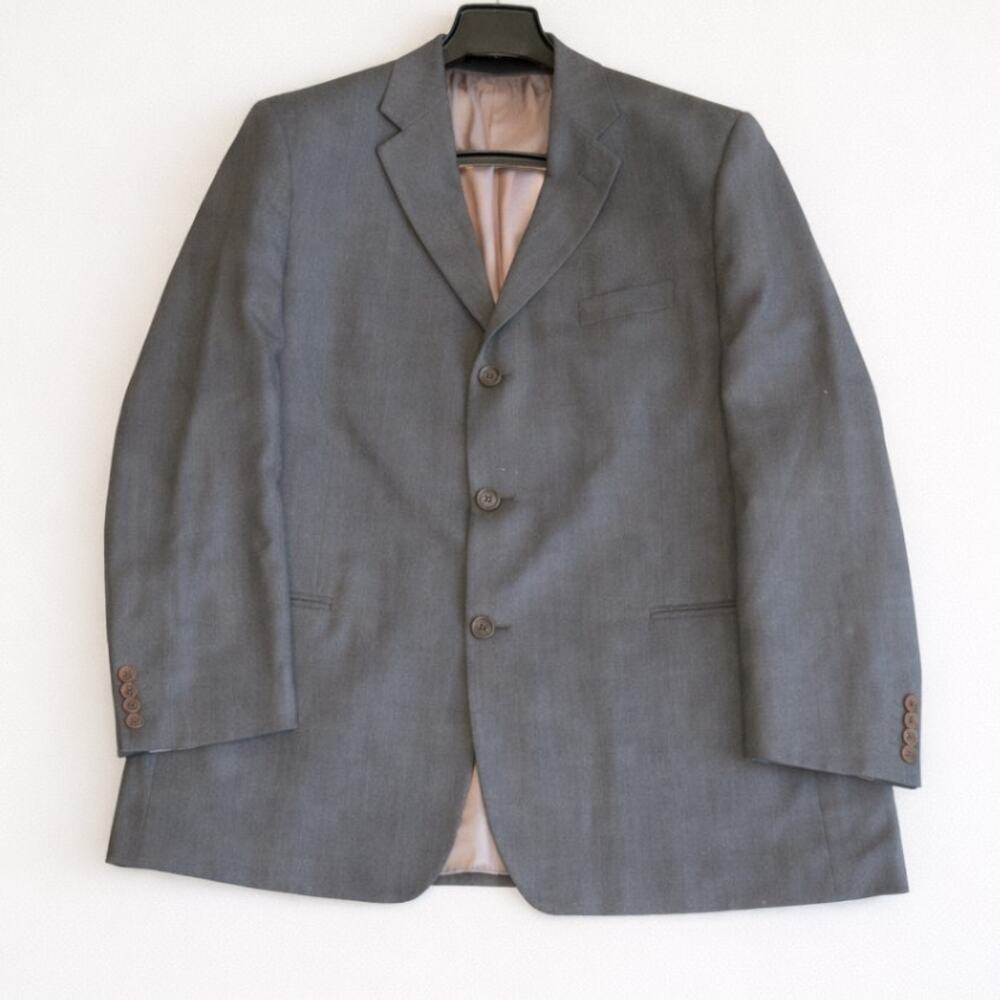 Hugo Boss Einstein Sigma Blazer Jacket Men 48R Gray Wool Tailored Designer Suit
